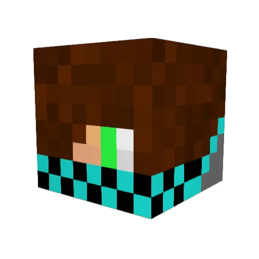 Skillox19 Minecraft avatar head, 3D render