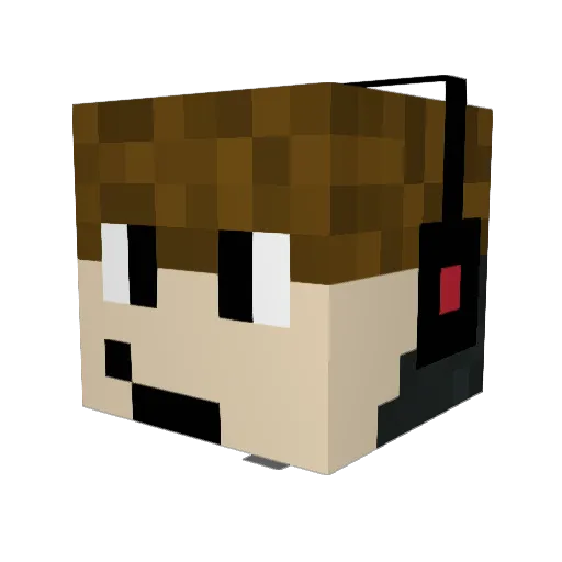 SkillzGD Minecraft avatar head, 3D render