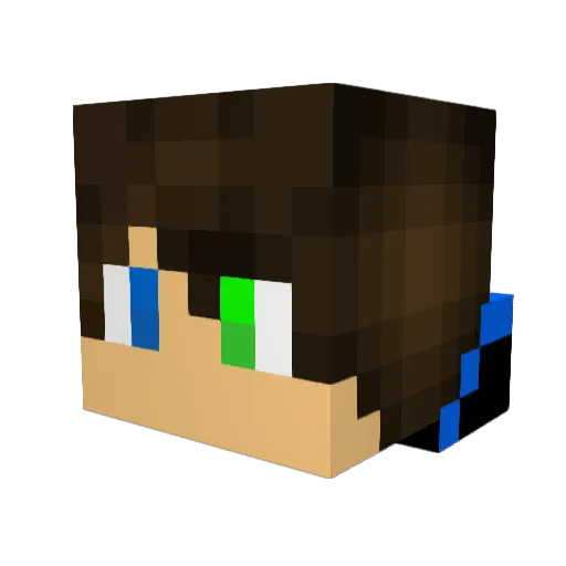 SkimGaming Minecraft avatar head, 3D render