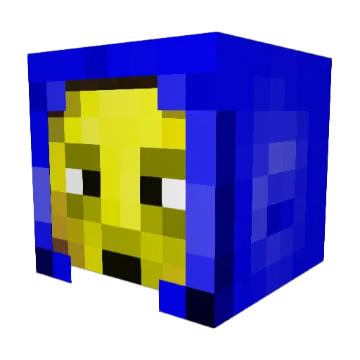 Skimassassin Minecraft avatar head, 3D render