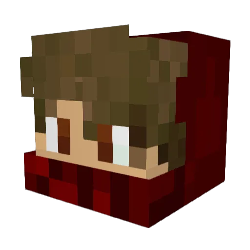 SkinFlex Minecraft avatar head, 3D render