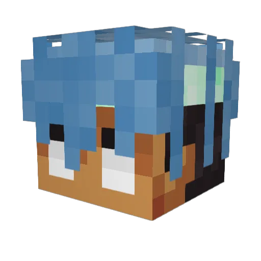 Skindays Minecraft avatar head, 3D render