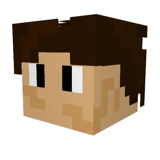 Skindrome1312 Minecraft avatar head, 3D render