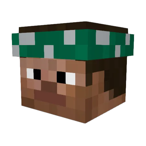 Skinney1219 Minecraft avatar head, 3D render