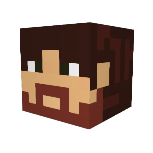 SkinnyMcSlim Minecraft avatar head, 3D render