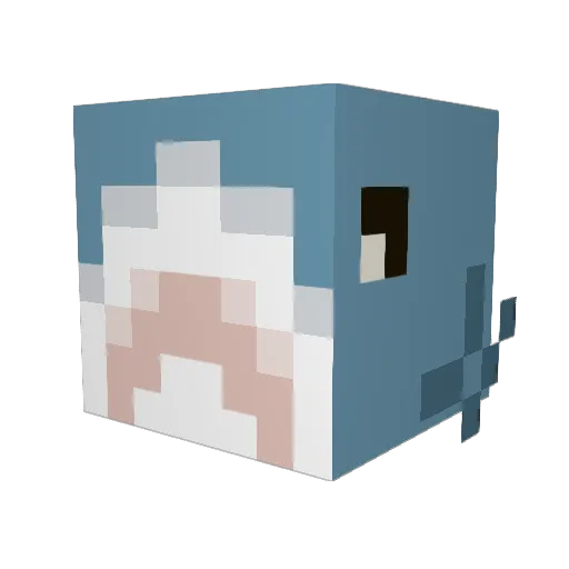 SkinnyPinata Minecraft avatar head, 3D render