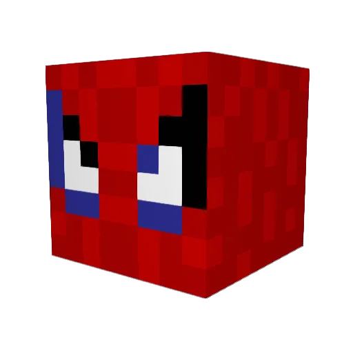 SkinnyWhiteDude Minecraft avatar head, 3D render