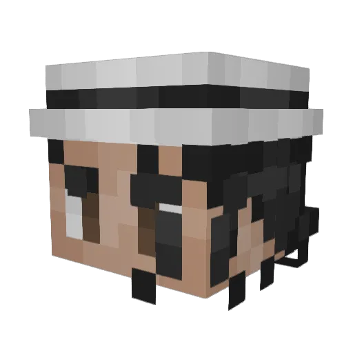 SkinnyestJackson Minecraft avatar head, 3D render