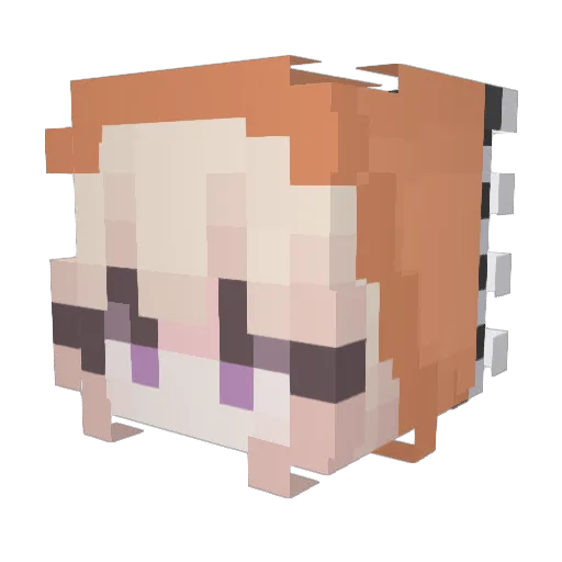 Skinnysugar Minecraft avatar head, 3D render