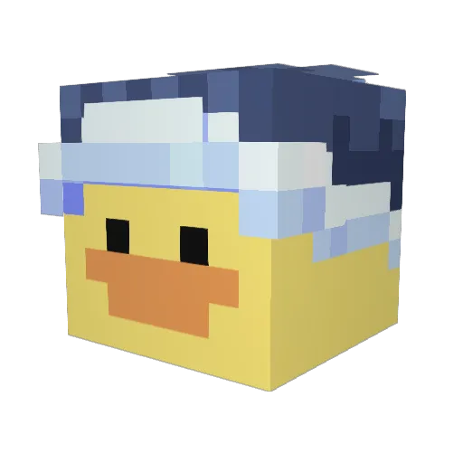 Skins Minecraft avatar head, 3D render