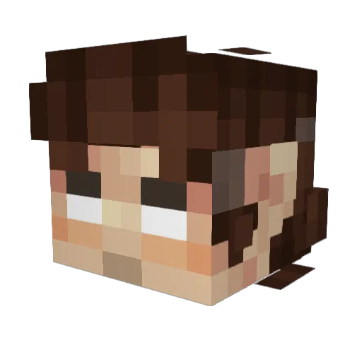 SkipArcade Minecraft avatar head, 3D render