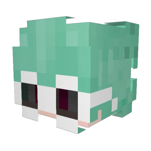 Skipando Minecraft avatar head, 3D render