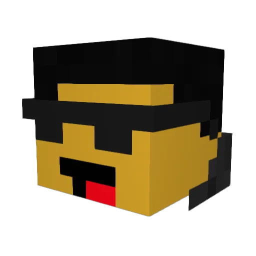 SkiperusGames Minecraft avatar head, 3D render