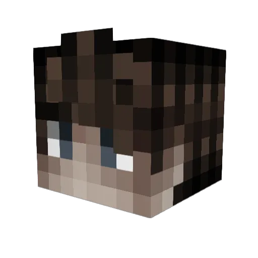 Skipmalnicht Minecraft avatar head, 3D render