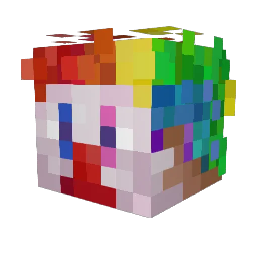 Skipodaclown99 Minecraft avatar head, 3D render