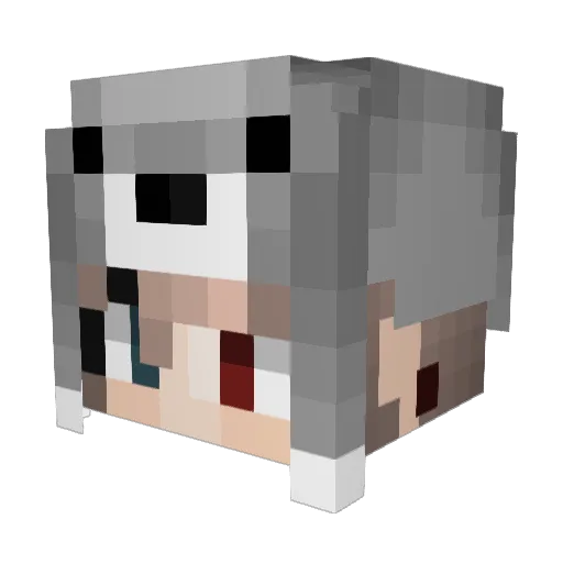 Skipoooo Minecraft avatar head, 3D render