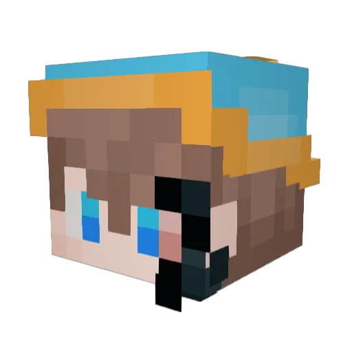 SkipperStudios Minecraft avatar head, 3D render