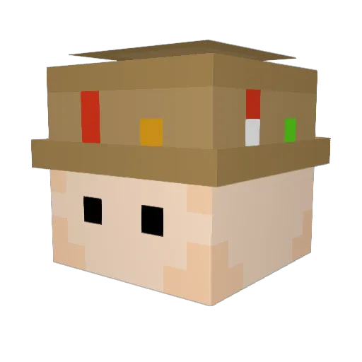 SkippingComic66 Minecraft avatar head, 3D render