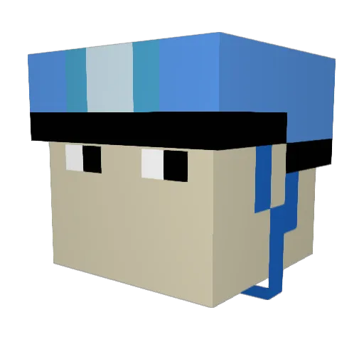 SkippyDing Minecraft avatar head, 3D render