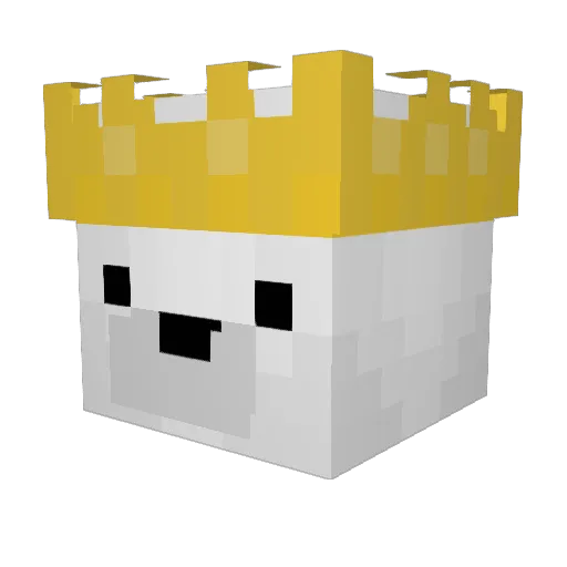 SkipsD Minecraft avatar head, 3D render