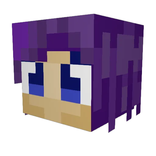 Skiraja Minecraft avatar head, 3D render
