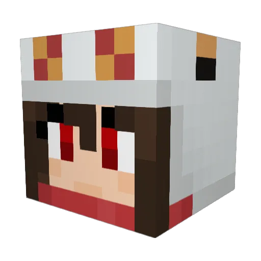 Skirch Minecraft avatar head, 3D render