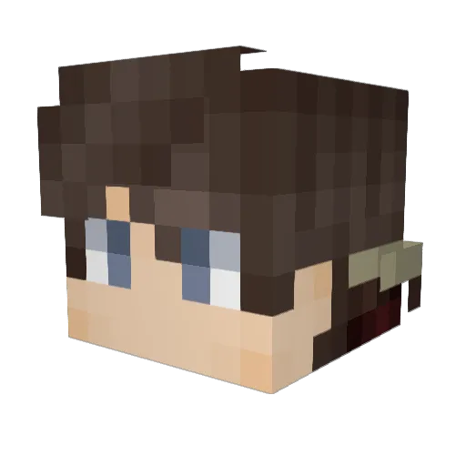 Skirffin Minecraft avatar head, 3D render