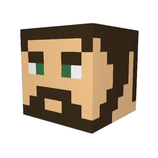 SkitchCam Minecraft avatar head, 3D render