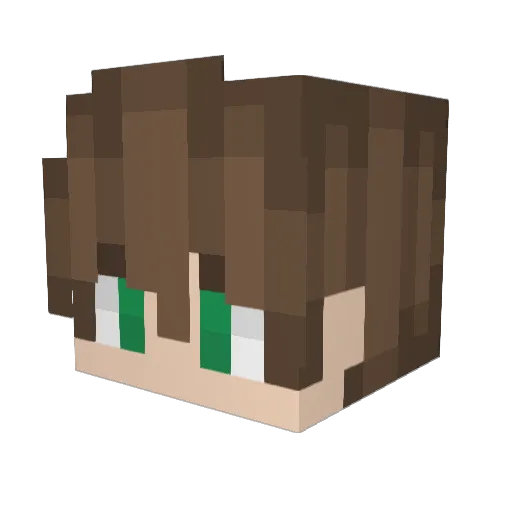 Skitni Minecraft avatar head, 3D render
