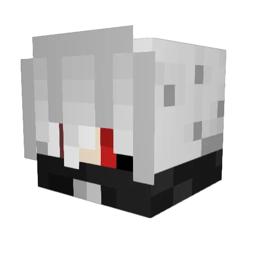 Skittenn Minecraft avatar head, 3D render