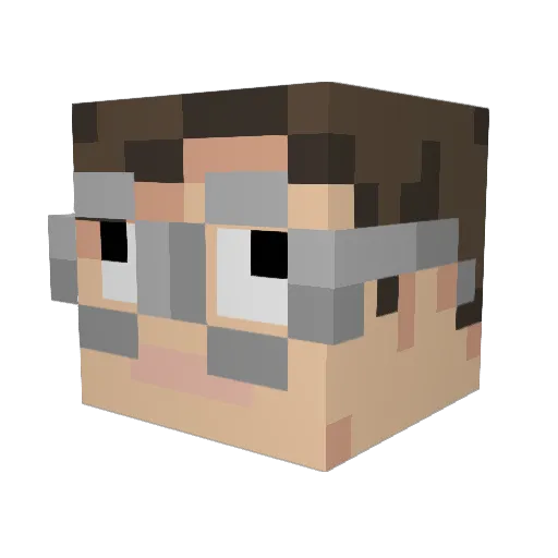 Skittl Minecraft avatar head, 3D render