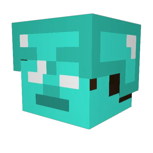 SkittleDacat Minecraft avatar head, 3D render