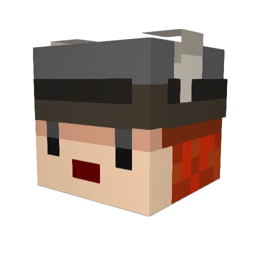 SkittleLicker Minecraft avatar head, 3D render