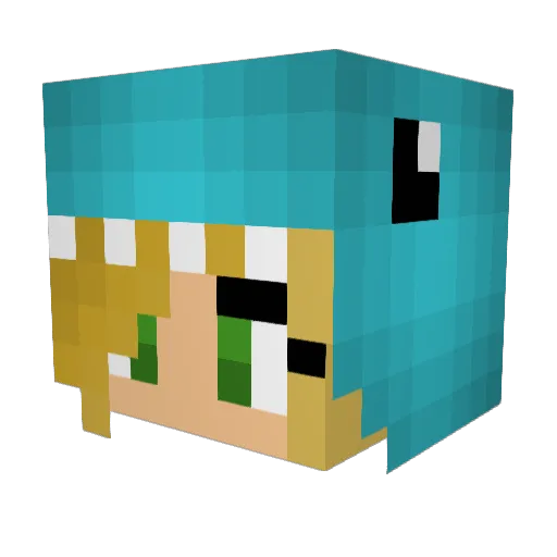 Skittlebear02 Minecraft avatar head, 3D render