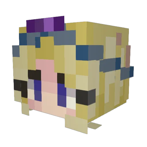 SkittlesLover02 Minecraft avatar head, 3D render