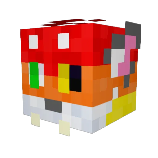 Skittles_Fox Minecraft avatar head, 3D render