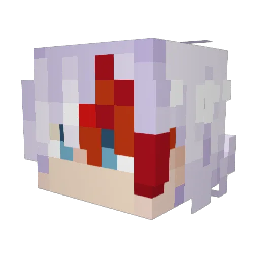 Skittles_Real Minecraft avatar head, 3D render