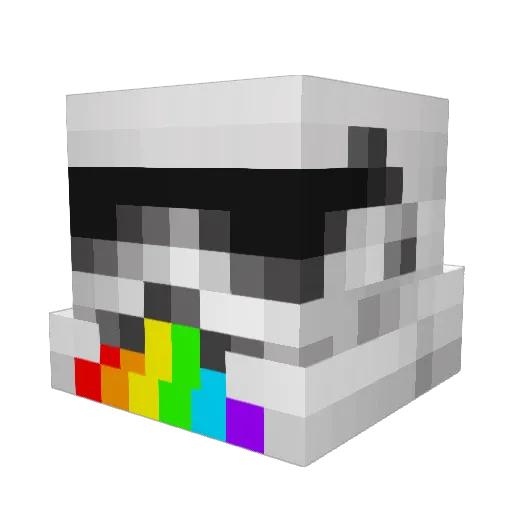 Skittlez29 Minecraft avatar head, 3D render