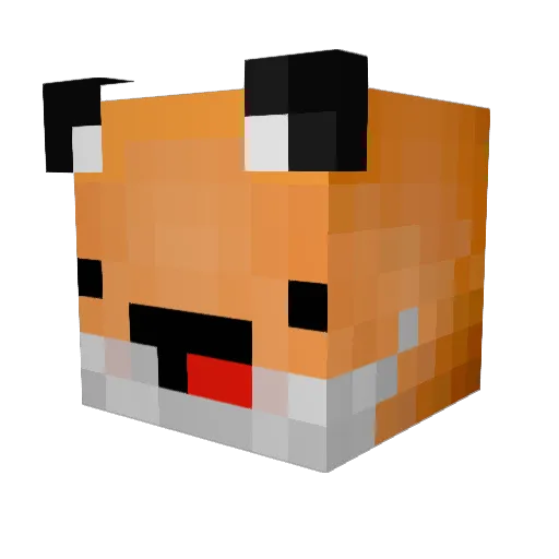 SkittlezChan Minecraft avatar head, 3D render
