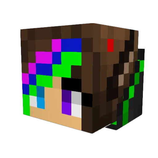 SkittlezdaHusky Minecraft avatar head, 3D render
