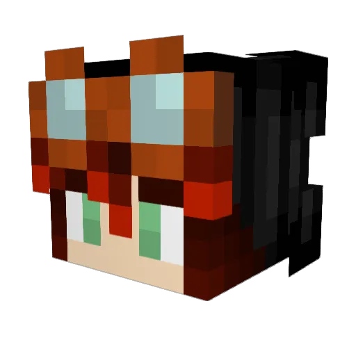 Skittycat_ Minecraft avatar head, 3D render