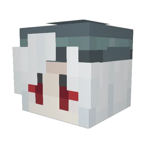 SkityeLL Minecraft avatar head, 3D render