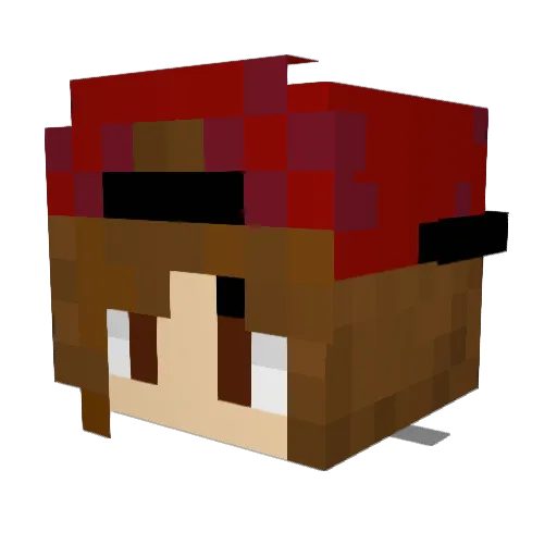 SkitzaSlinky Minecraft avatar head, 3D render