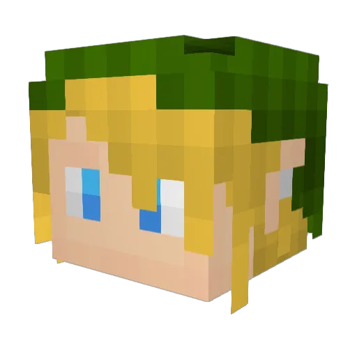 SkitzoMan Minecraft avatar head, 3D render