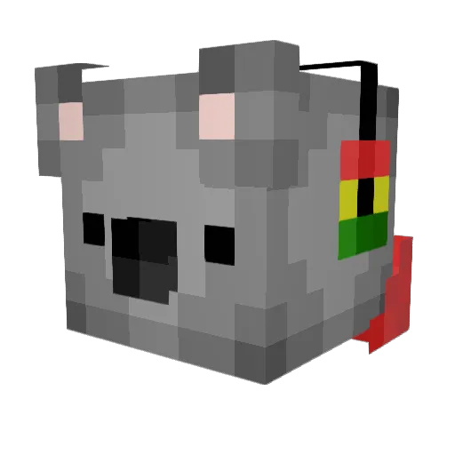 Skitzofrenik Minecraft avatar head, 3D render
