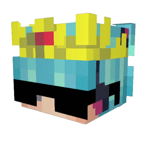 Skiuah Minecraft avatar head, 3D render