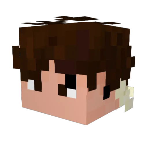 Skiuller Minecraft avatar head, 3D render