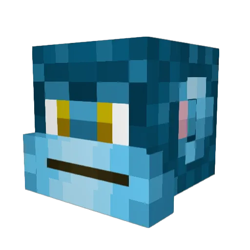 Skiwilly Minecraft avatar head, 3D render