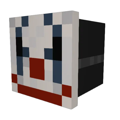 Skizatic Minecraft avatar head, 3D render