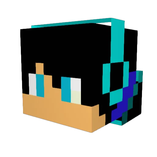 Skizerion Minecraft avatar head, 3D render